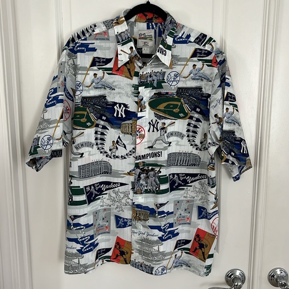 Reyn Spooner New York Yankees Shirt Size Large Like New! MLB - Picture 2 of 8